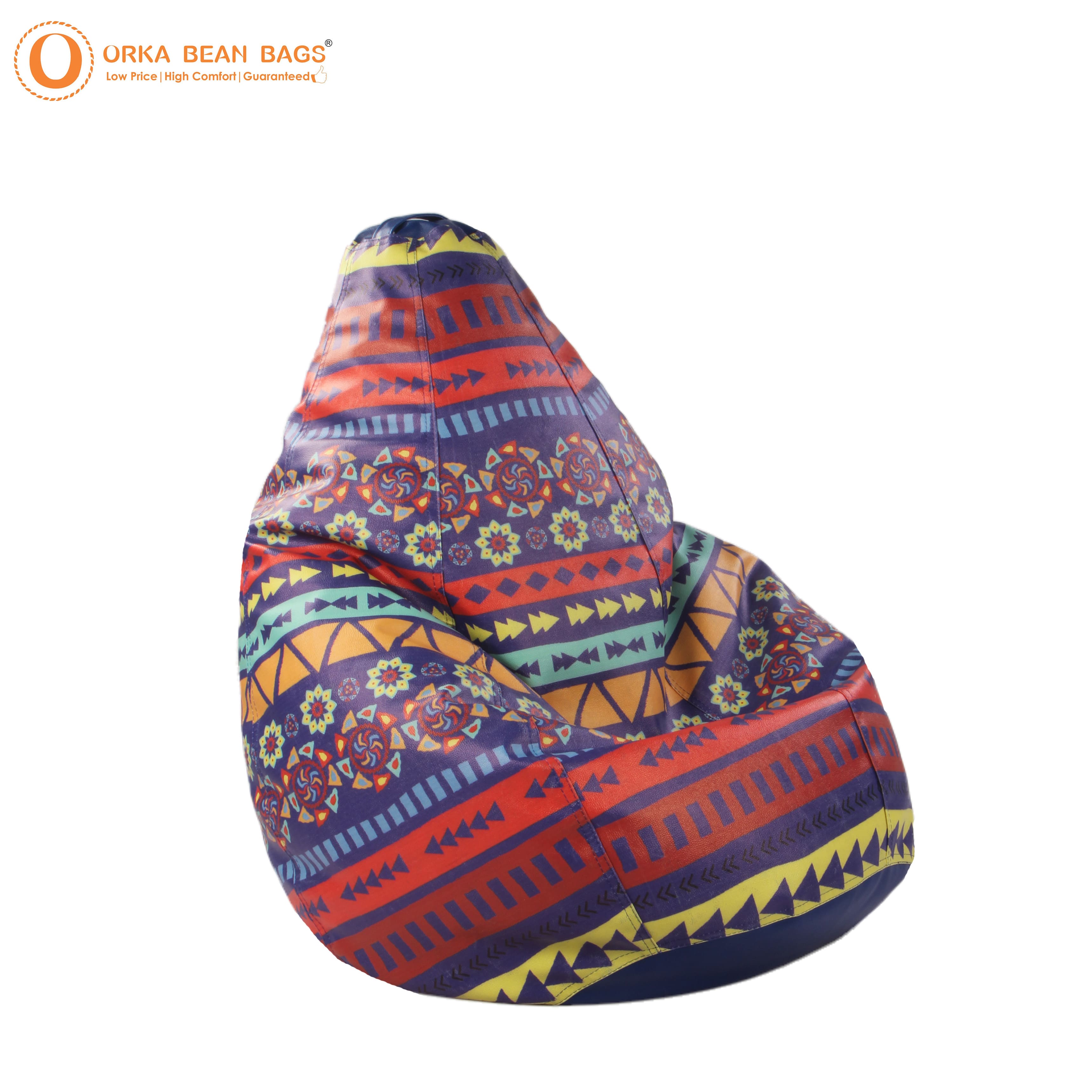Orka Digital Printed Tribal Theme Jumbo Bean Bag Filled With Beans view 6